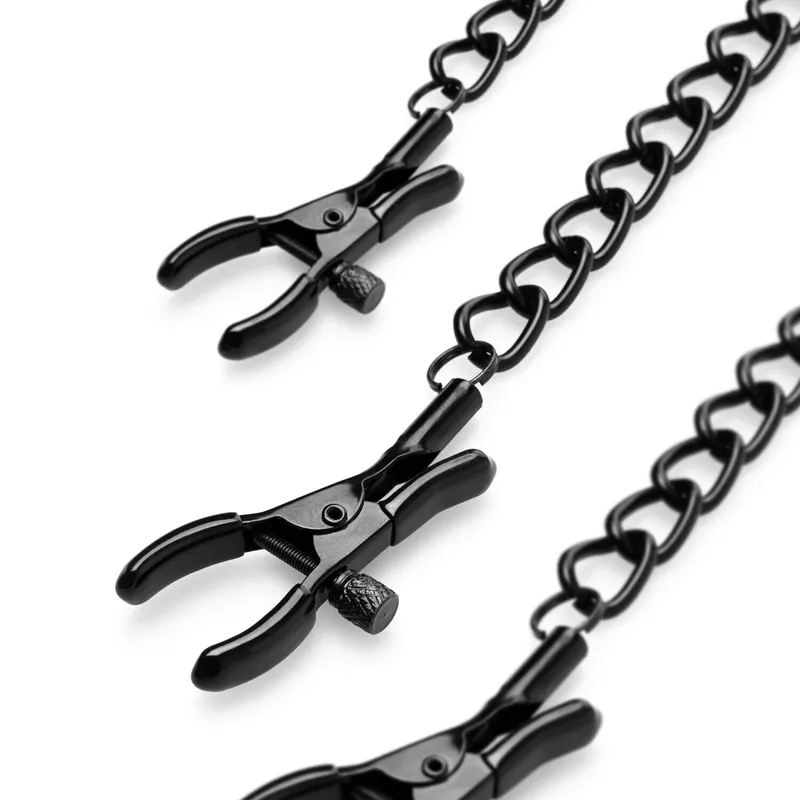 Затискачі для сосків та клітора Bedroom Fantasies Nipple & Clitoral Clamps, чорні
