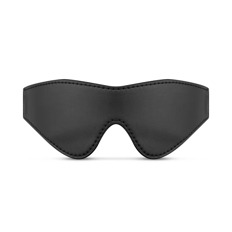 Маска на очі Bedroom Fantasies Faux Leather Blindfold, чорна