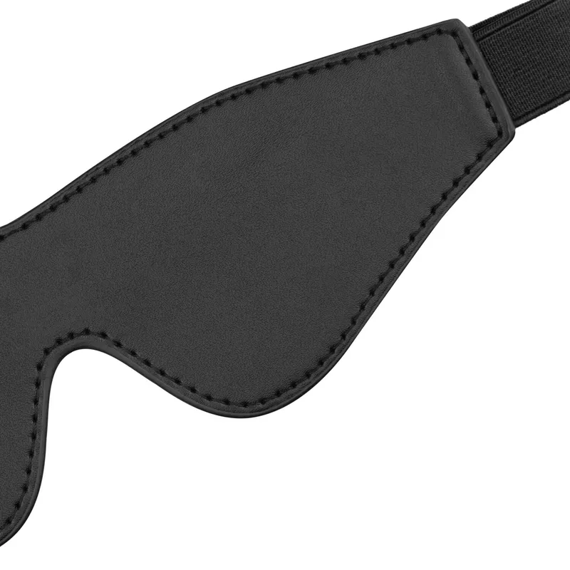 Маска на очі Bedroom Fantasies Faux Leather Blindfold, чорна