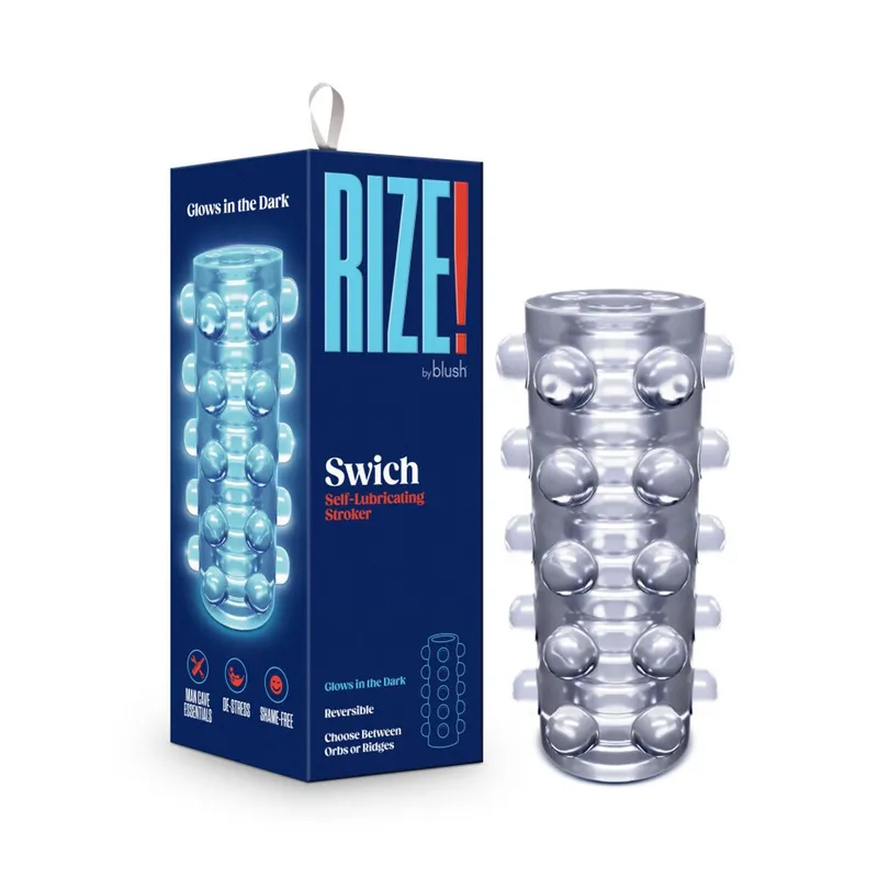 Мастурбатор Blush Rize – Swich Glow in the Dark Masturbator Clear, двосторонній