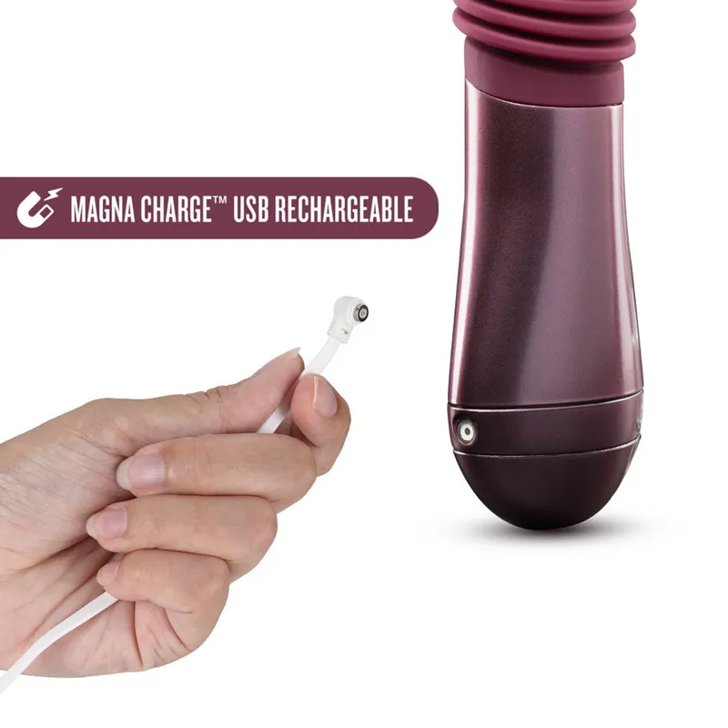 Пульсатор для точки G Blush Temptasia – Trixie Thrusting Dildo, Wine Red