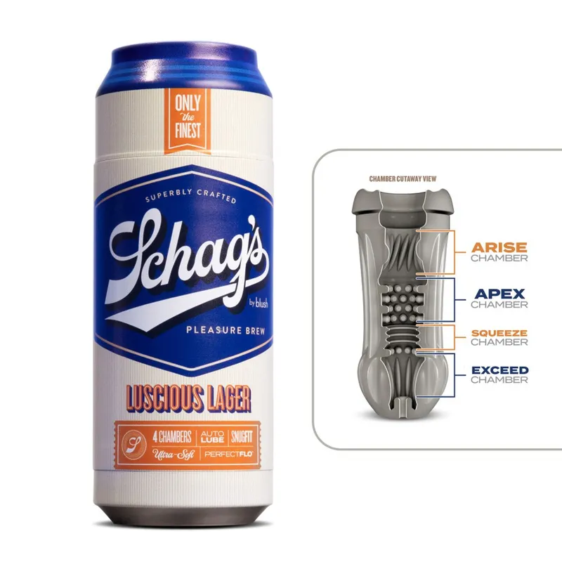 Мастурбатор Blush Schag's Luscious Lager Masturbator Frosted у формі банки пива