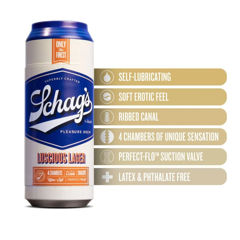 Мастурбатор Blush Schag's Luscious Lager Masturbator Frosted у формі банки пива