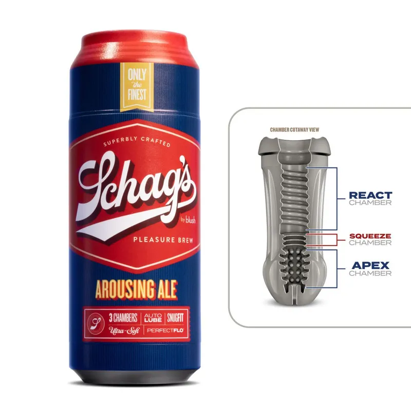 Мастурбатор Blush Schag's Arousing Ale Masturbator Frosted у формі банки елю