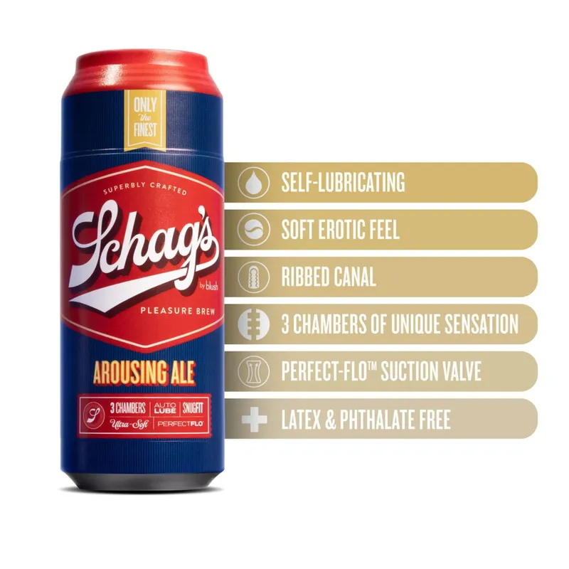 Мастурбатор Blush Schag's Arousing Ale Masturbator Frosted у формі банки елю