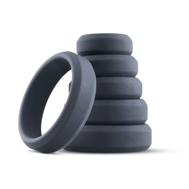 Набір ерекційних кілець Boners 6-Piece Cock Ring Set, діаметр 2,6–5,7 см, силікон