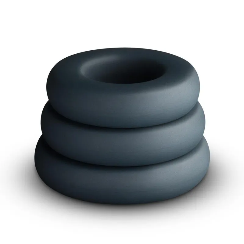 Набір ерекційних кілець Boners 3-Piece Hefty Cock Ring Set, 3,2 см, 3,8 см та 4,5 см