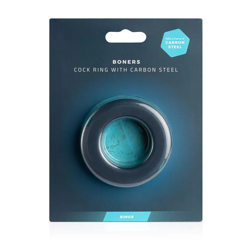 Ерекційне кільце Boners Cock Ring With Steel Core, сталеві вставки, 3,7 см