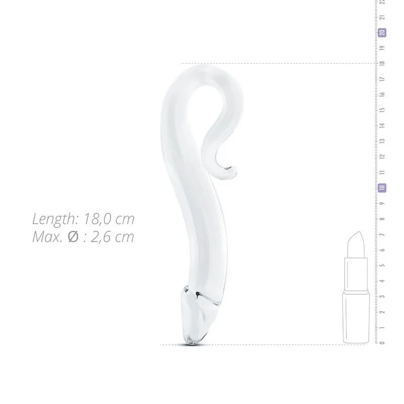 Скляний дилдо Gildo Glass Dildo No. 14, вигнута форма