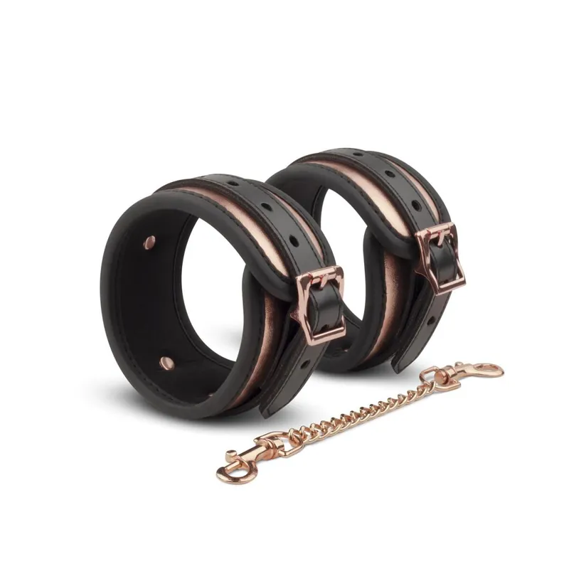 Набір для BDSM Rosy Gold Nouveau BDSM set, 9 аксесуарів, чорний з рожевим золотом