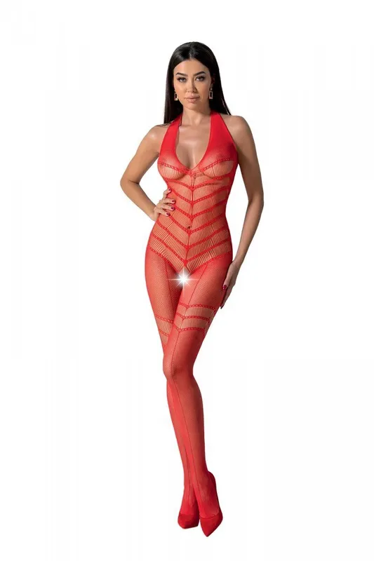 Бодістокінг Passion BS100 One Size, red, з доступом
