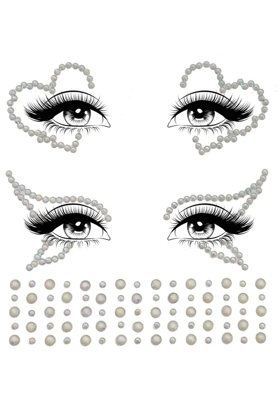 Набір страз-прикрас для тіла Leg Avenue Ayla face jewel sticker