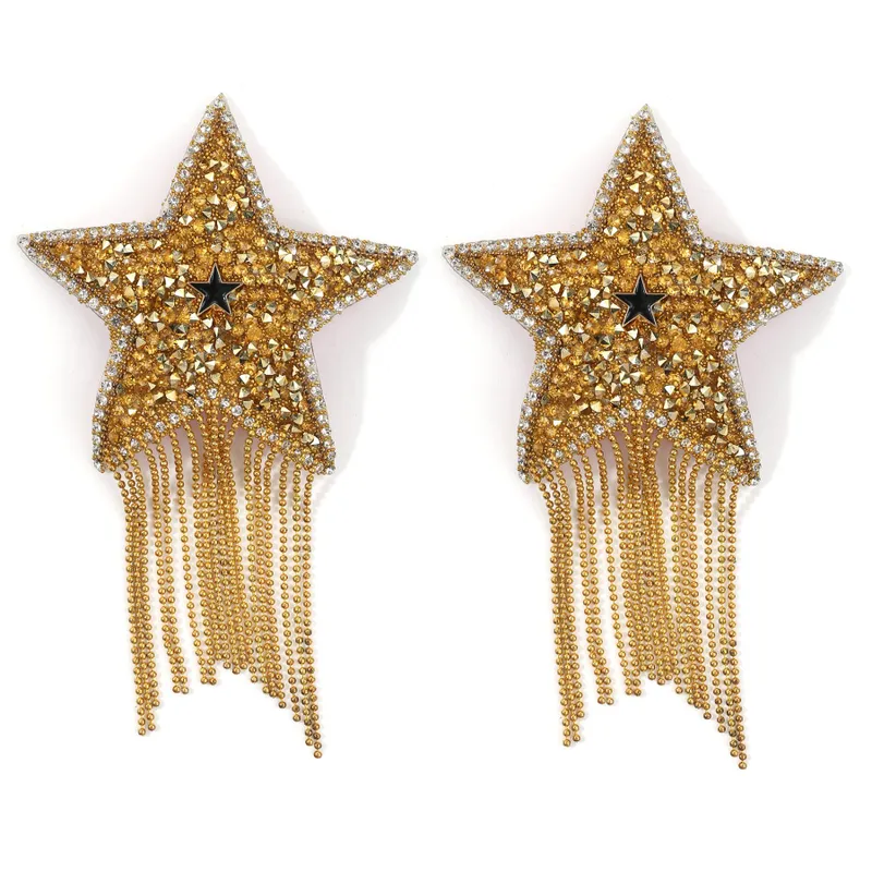 Пестис-зірки з бахромою JSY Nipple Sticker RT236112 Gold