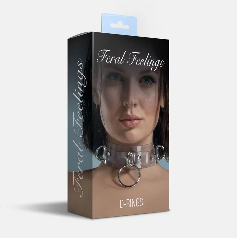 Нашийник Feral Feelings D-Rings Transparent
