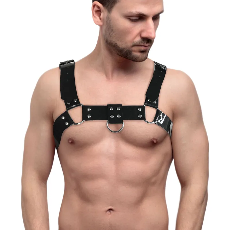 Чоловіча портупея на груди Feral Feelings Bulldog Harness Black