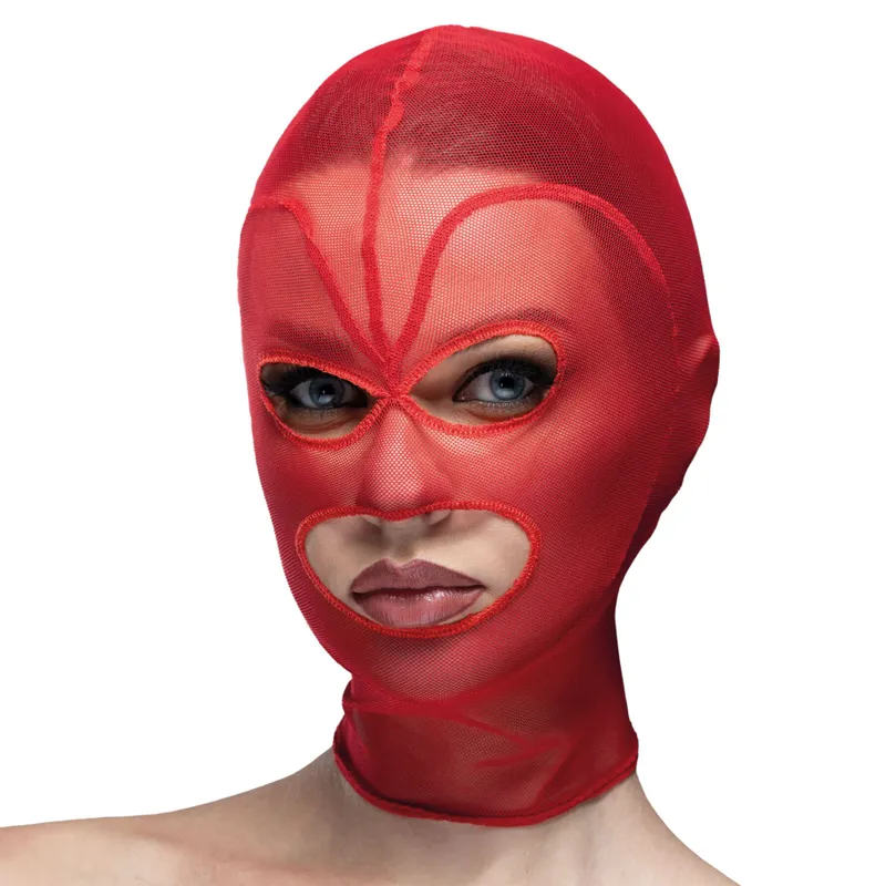 Маска Feral Feelings Hearts Hood Mask, червона
