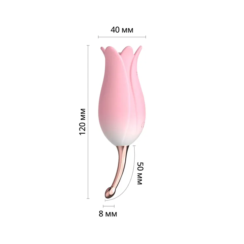 Ультразвуковий вібратор для клітора Otouch Bloom Ultrasonic Clitoris, 2 насадки