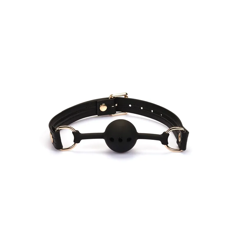 Кляп-куля Liebe Seele Black Organosilicon Ball Gag
