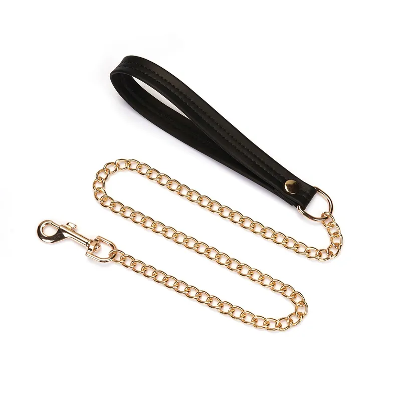 Нашийник з повідцем Liebe Seele Black Organosilicon Collar with Leash, екошкіра