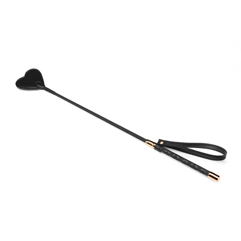 Стек-шльопалка-сердечко Liebe Seele Black Organosilicon Riding Crop