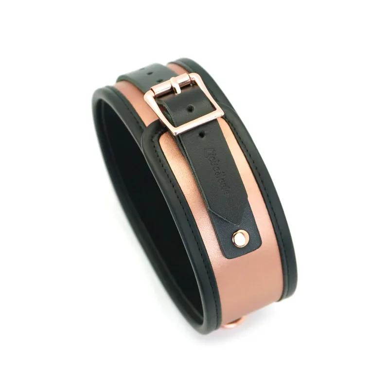 Нашийник з повідцем Liebe Seele Rose Gold Memory Collar with Leash, натуральна шкіра