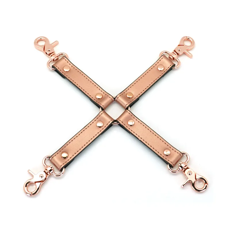 Хрестовина для фіксації Liebe Seele Rose Gold Memory Hog Tie, шкіра, рожеве золото