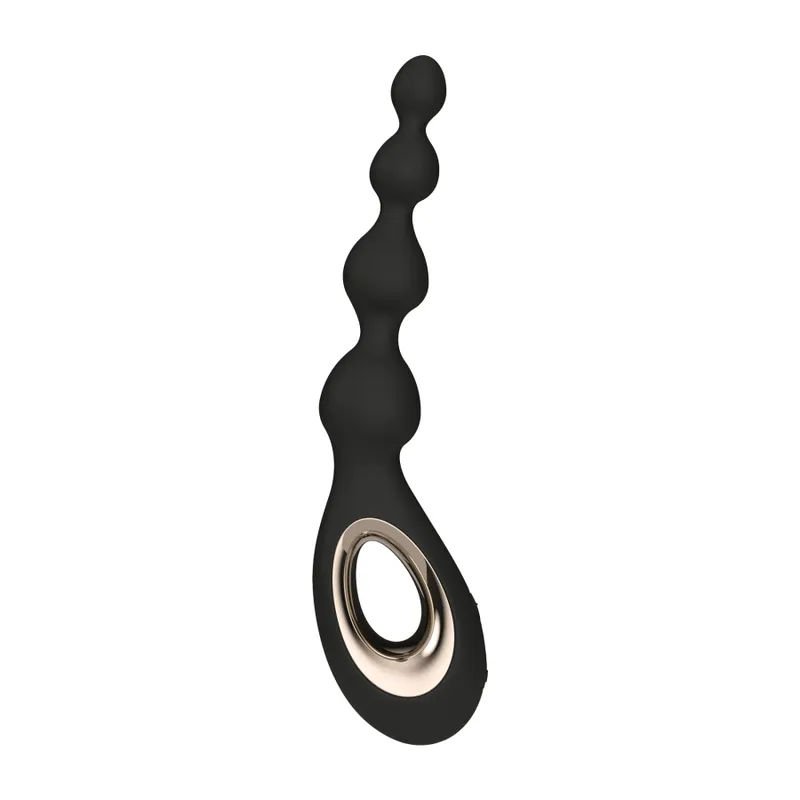 Анальне намисто з вібрацією LELO Soraya Beads Black, різний діаметр намистин, 8 режимів