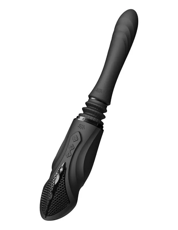 Смарт секс-машина Zalo – Sesh Obsidian Black, 2 насадки, пульт ДУ, кристал Swarovski