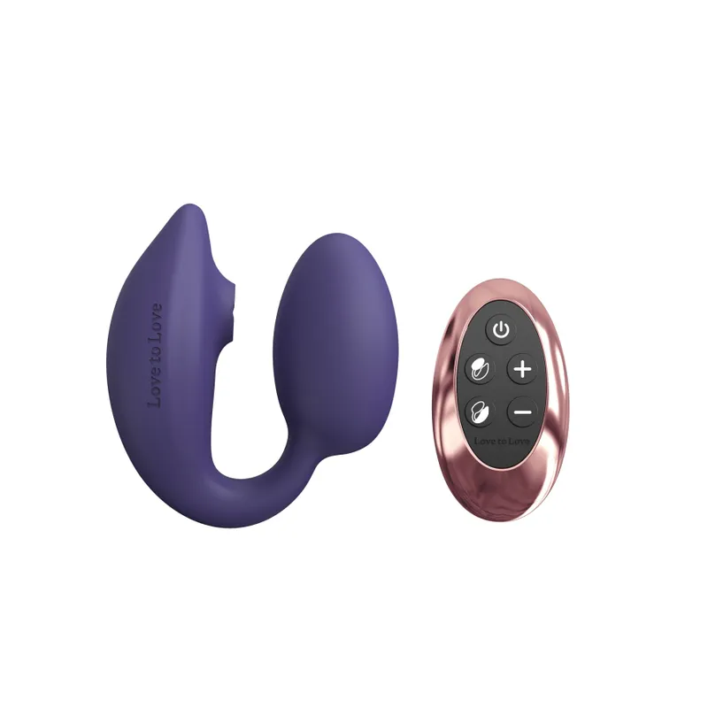 Віброяйце з вакуумною кліторальною стимуляцією Love To Love Wonderlover Midnight Indigo