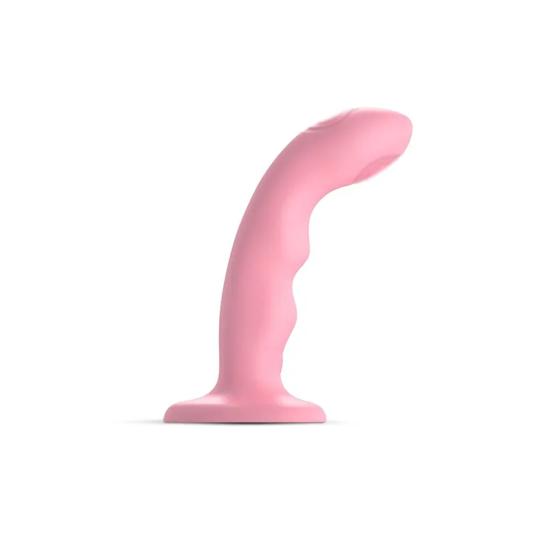Насадка для страпона Strap-On-Me TAPPING DILDO WAVE – Coral Pink, M