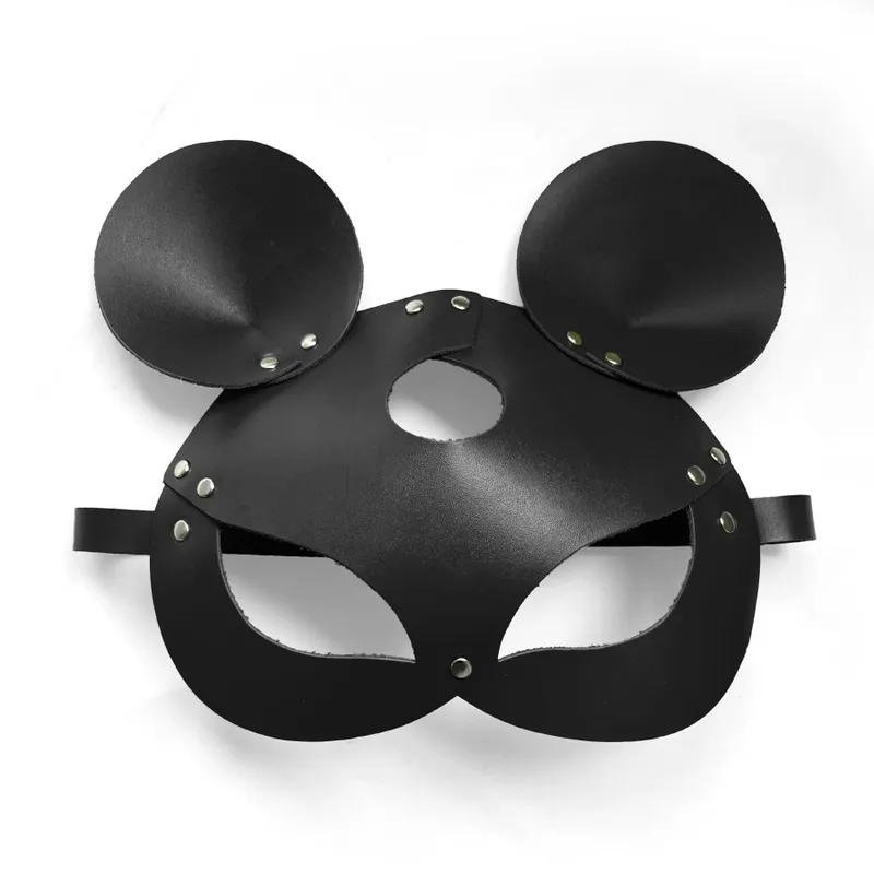 Шкіряна маска мишки Art of Sex - Mouse Mask, чорна