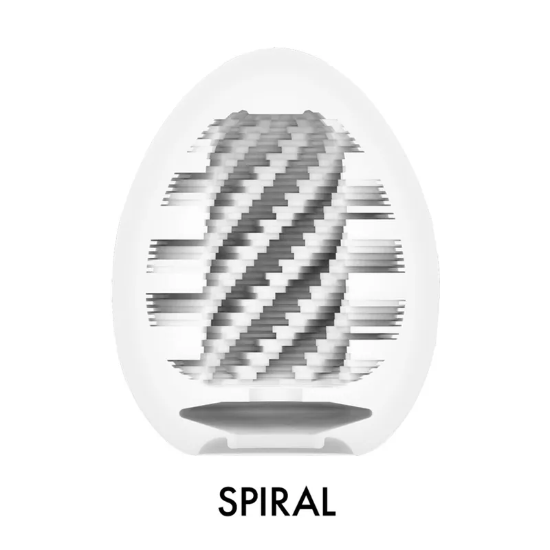 Мастурбатор-яйце Tenga Egg Spiral, щільний TPE, Японія