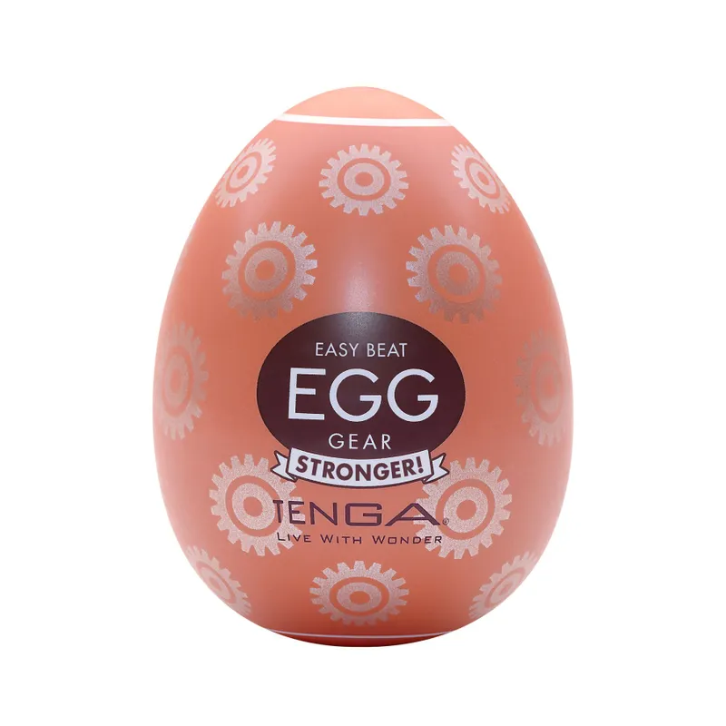 Мастурбатор-яйце Tenga Egg Gear, щільний TPE, серія HARD BOILED II
