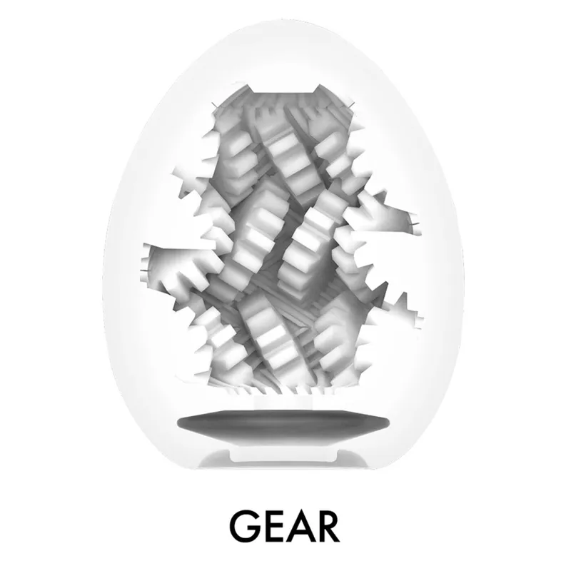 Мастурбатор-яйце Tenga Egg Gear, щільний TPE, серія HARD BOILED II
