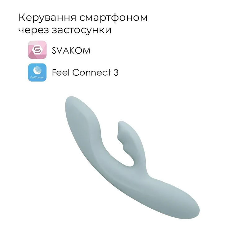 Смарт вібратор-кролик Svakom Chika з підігрівом, 2 мотори