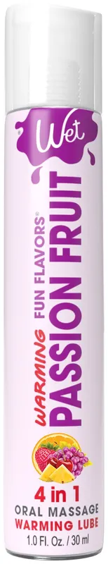 Зігрівальний лубрикант Wet Warming Passion Fruit 4 in 1, без цукру (30 мл)