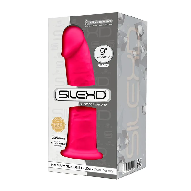 Фалоімітатор SilexD Oscar Pink, двошаровий, силікон + Silexpan, діаметр 5,4 см