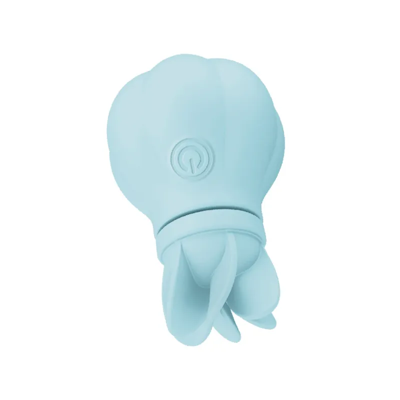 Вібратор Adrien Lastic Caress Blue з обертовими насадками