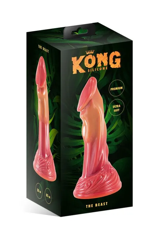 Фентезійний фалоімітатор Kong Silicone The Beast, довжина 21,4 см, діаметр 4 см