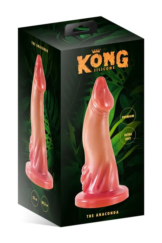 Фентезійний фалоімітатор Kong Silicone The Anaconda, 23 см, діаметр 5,5 см