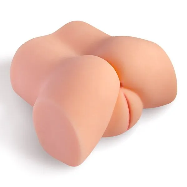 Мастурбатор-півторс з вібрацією Real Body Real Tess, вагіна та анус, 18х15 см