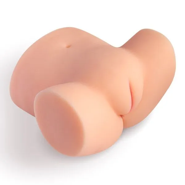 Мастурбатор-півторс з вібрацією Real Body Real Tess, вагіна та анус, 18х15 см