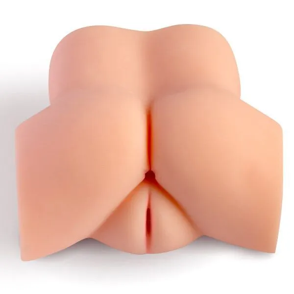 Мастурбатор-півторс з вібрацією Real Body Real Tess, вагіна та анус, 18х15 см