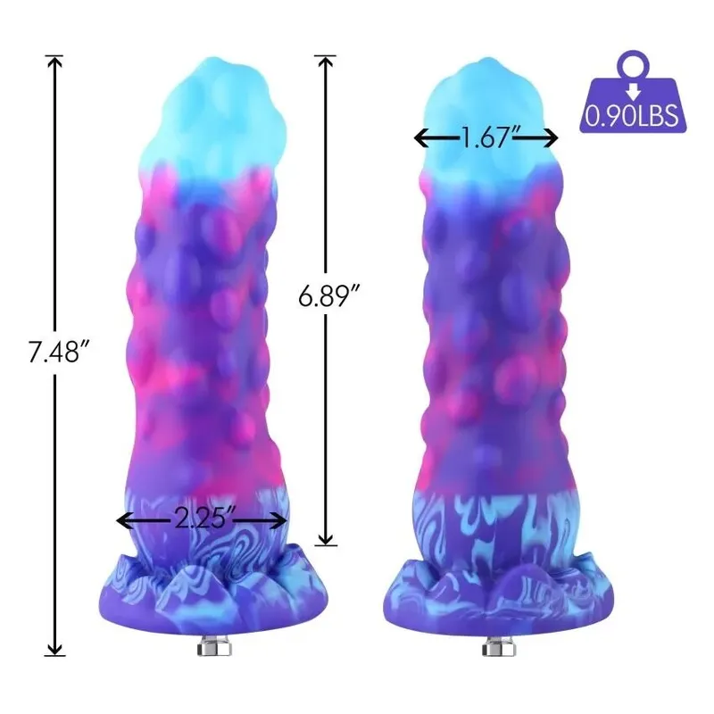 Фалоімітатор для секс-машин Hismith 7.48″ Silicone Dildo HSA138 Monster Series, система KlicLok