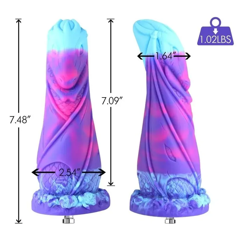 Фалоімітатор Hismith 7.48″ Silicone Dildo HSA139 Monster Series з системою KlicLok