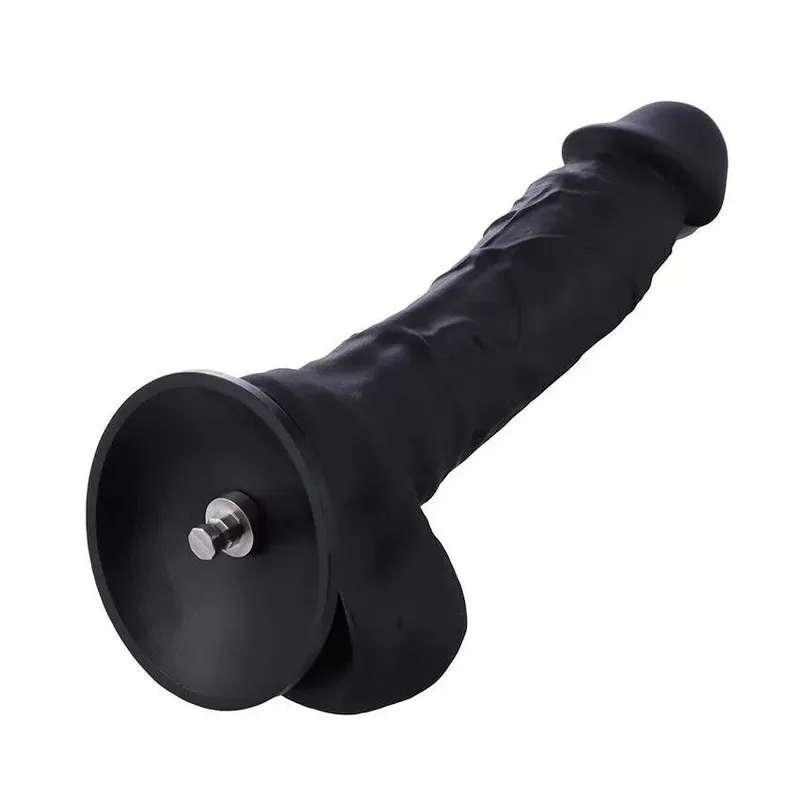 Фалоімітатор для секс-машин Hismith 8.3″ Silicone Dildo Black з системою KlicLok