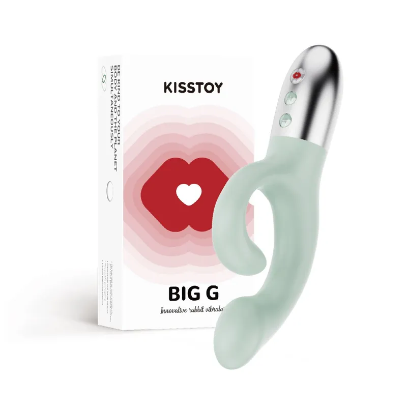 Вібратор-кролик KISSTOY Big G Green з підігрівом