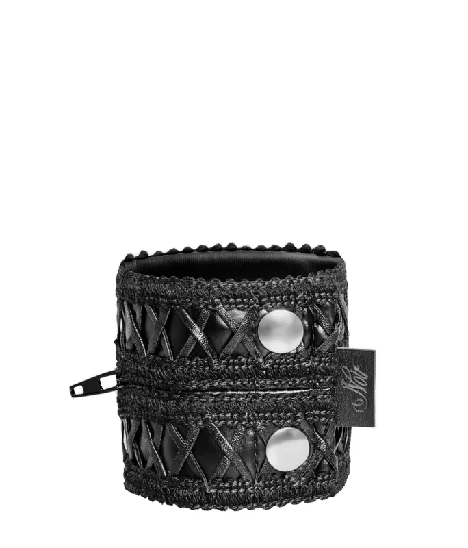 Гаманець-браслет Noir Handmade F326, black, під шкіру, рельєфний візерунок