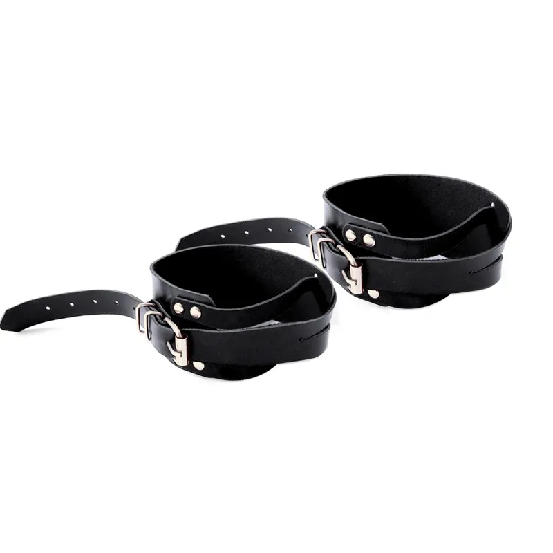 Наручники Art of Sex - Man Handcuffs Speedway XS-M, чорні, натуральна шкіра
