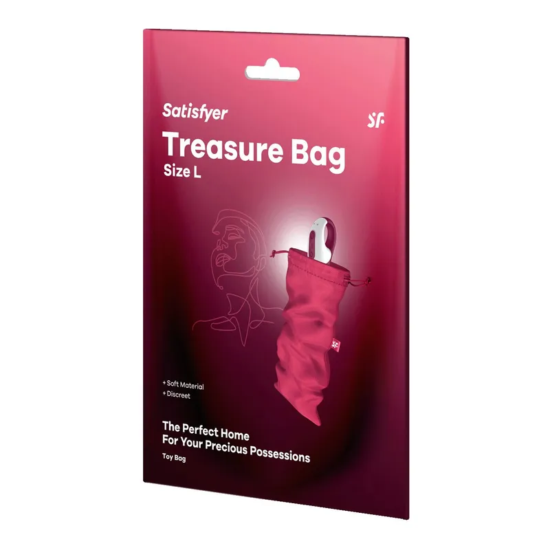 Мішечок для секс-іграшок Satisfyer Treasure Bag L, темно-рожевий
